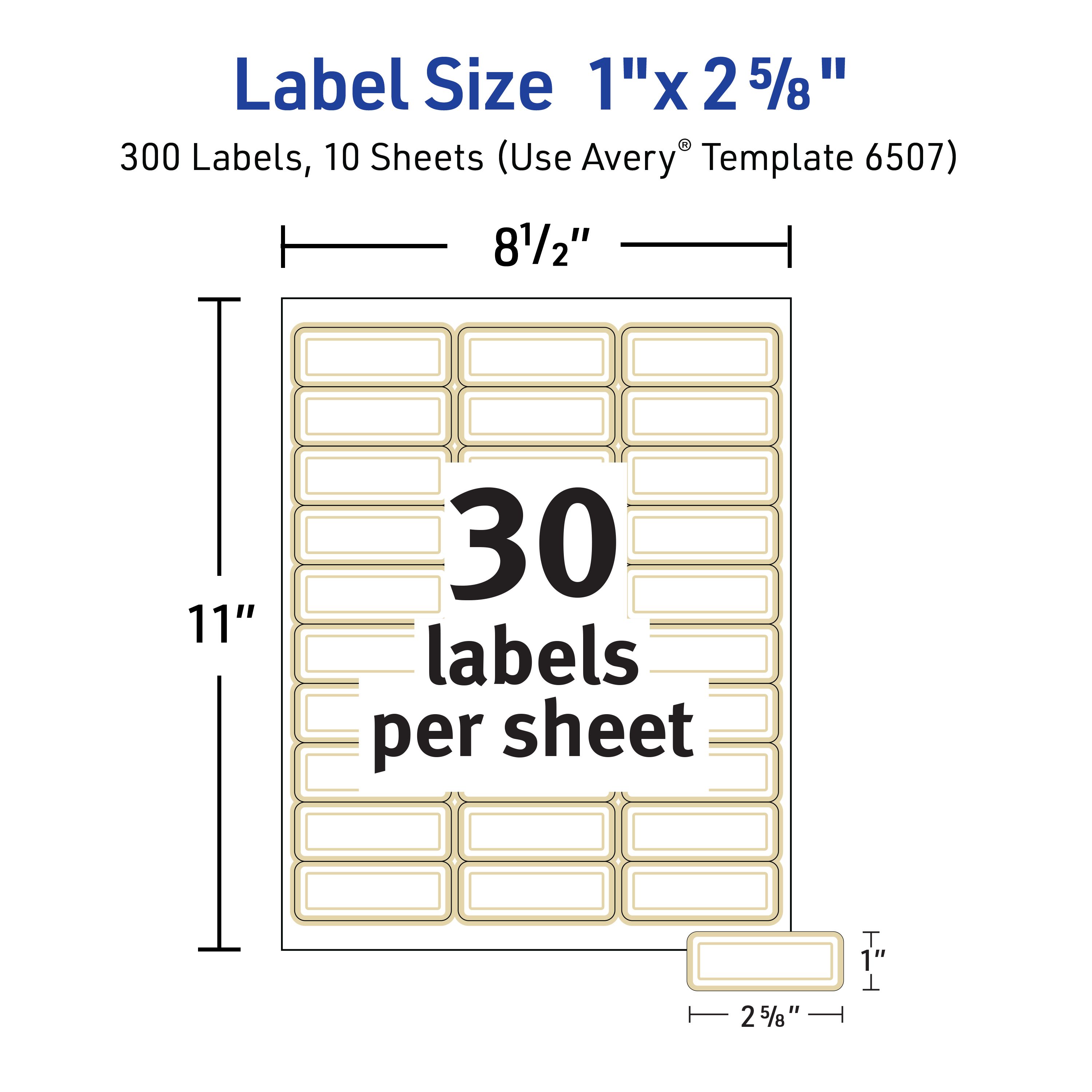 Metallic Gold Border Labels, 1